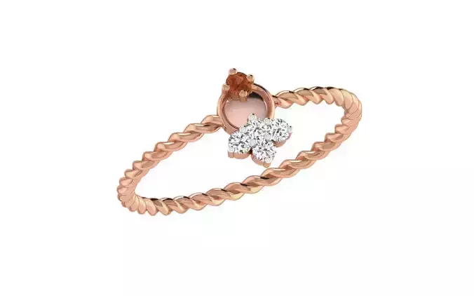 Women Diamond Ring 3dm stl render details