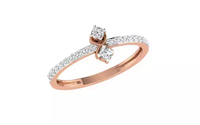 Women Diamond Ring 3dm stl render details