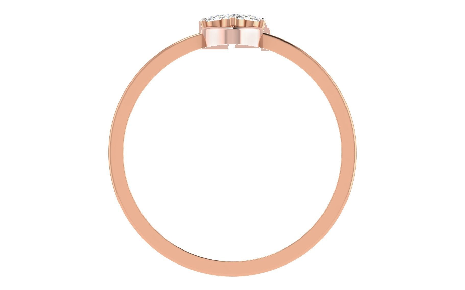 Women Diamond Ring 3dm stl render details 3D print model_3