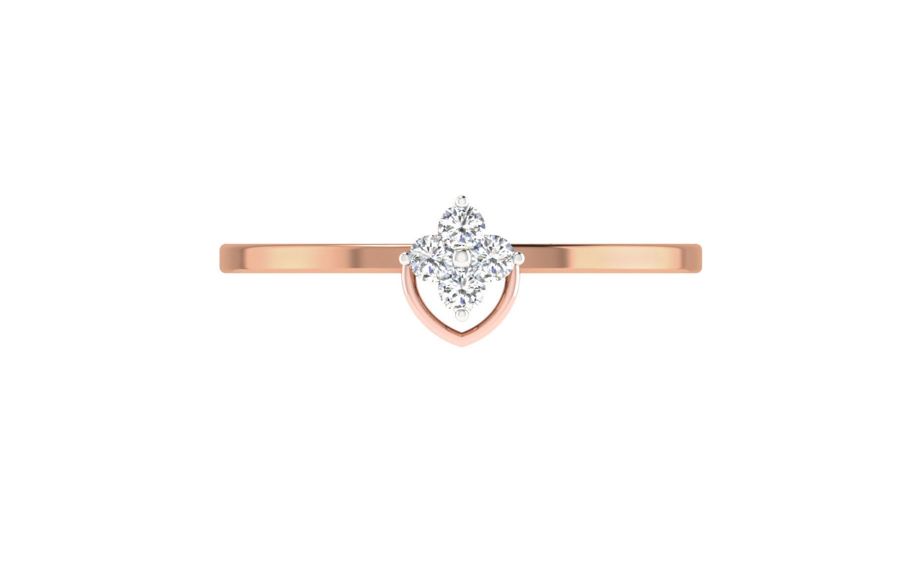 Women Diamond Ring 3dm stl render details 3D print model_7