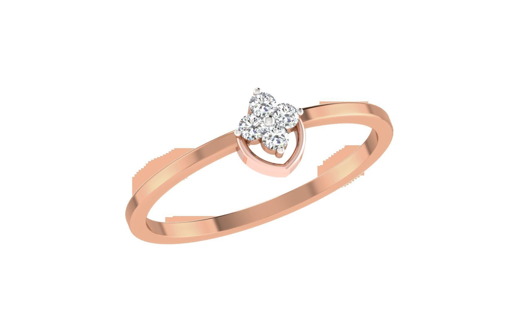 Women Diamond Ring 3dm stl render details 3D print model_1