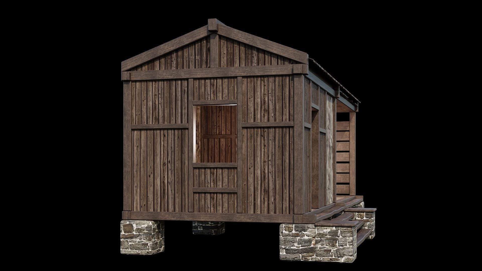 Medieval Houses 65- 4K Textures Game Ready Low-poly 3D model_11