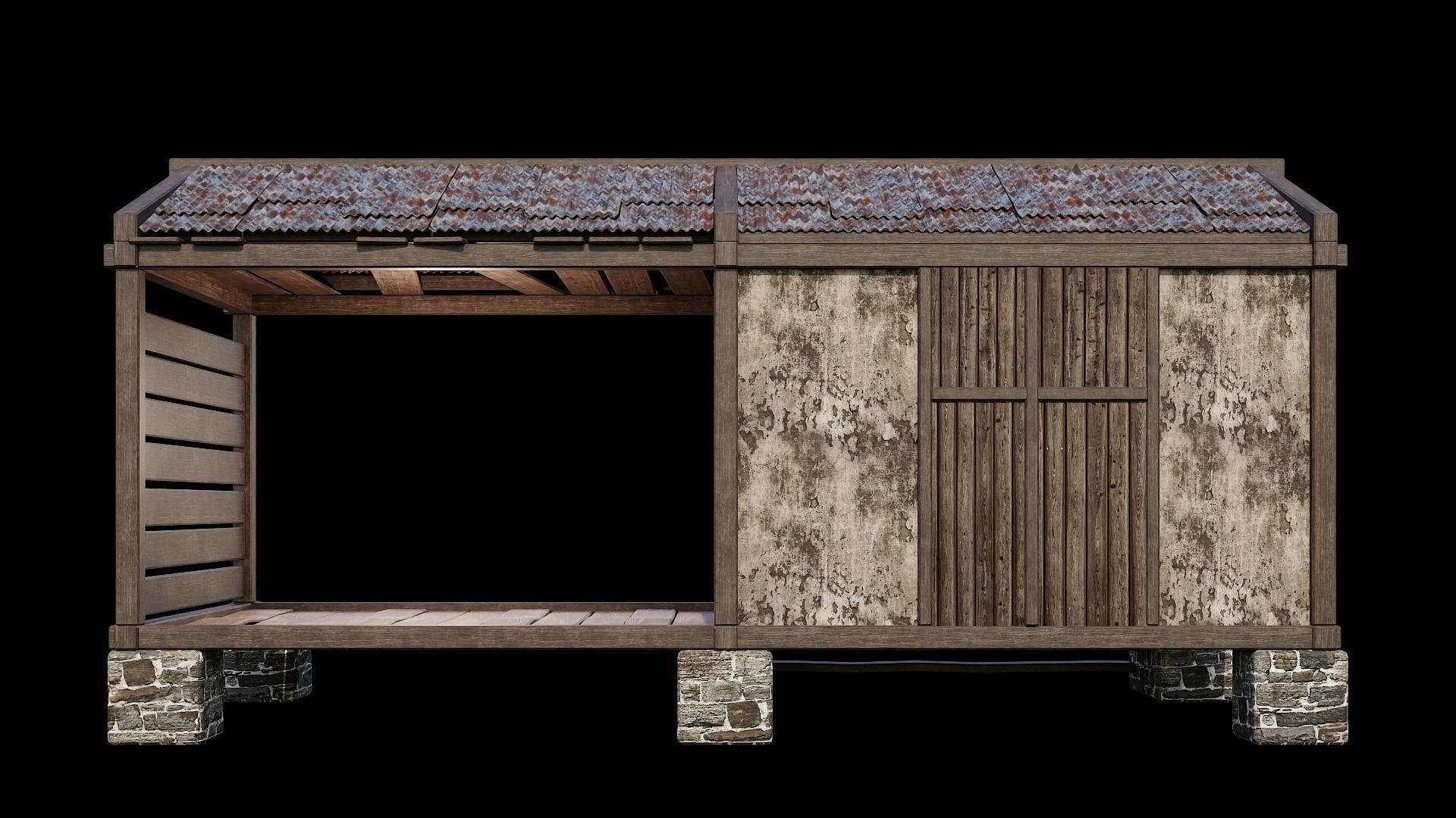 Medieval Houses 65- 4K Textures Game Ready Low-poly 3D model_12