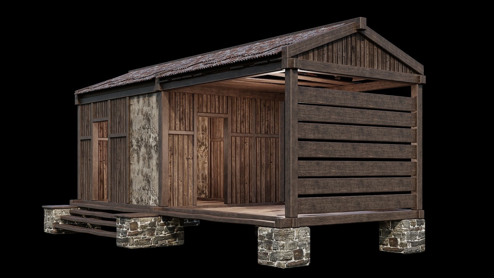 Medieval Houses 65- 4K Textures Game Ready Low-poly 3D model_10