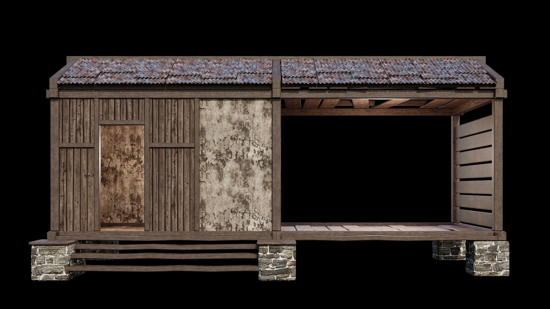 Medieval Houses 65- 4K Textures Game Ready Low-poly 3D model_2