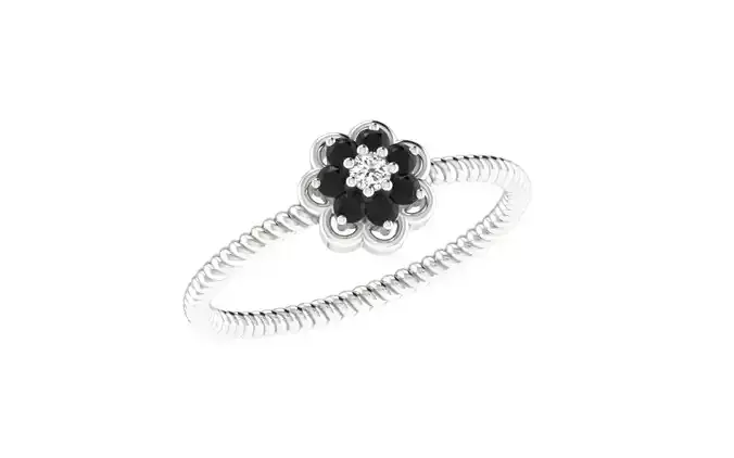 Women Diamond Ring 3dm stl render details