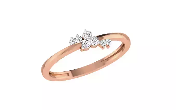 Women Diamond Ring 3dm stl render details