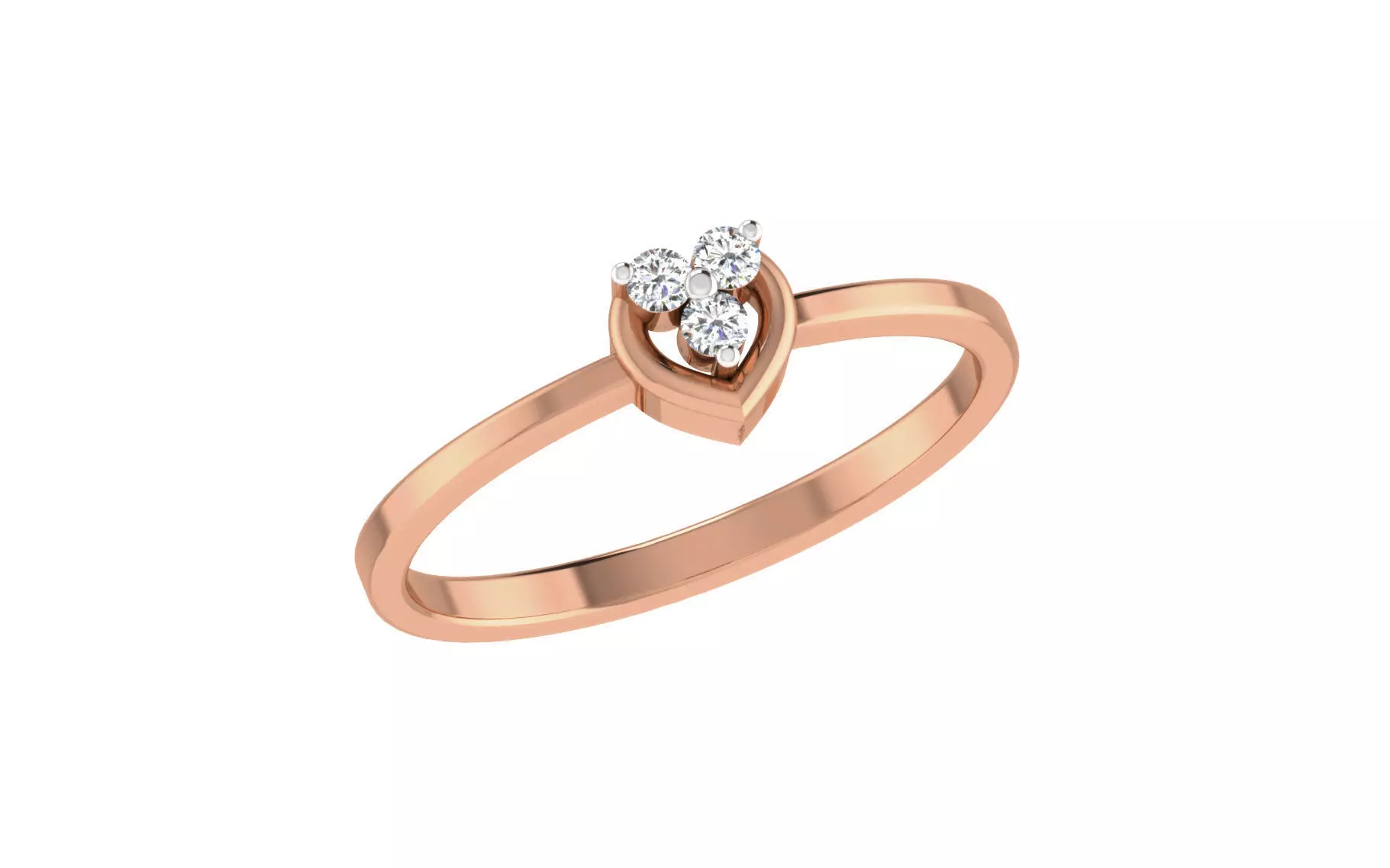 Women Diamond Ring 3dm stl render details 3D print model_0