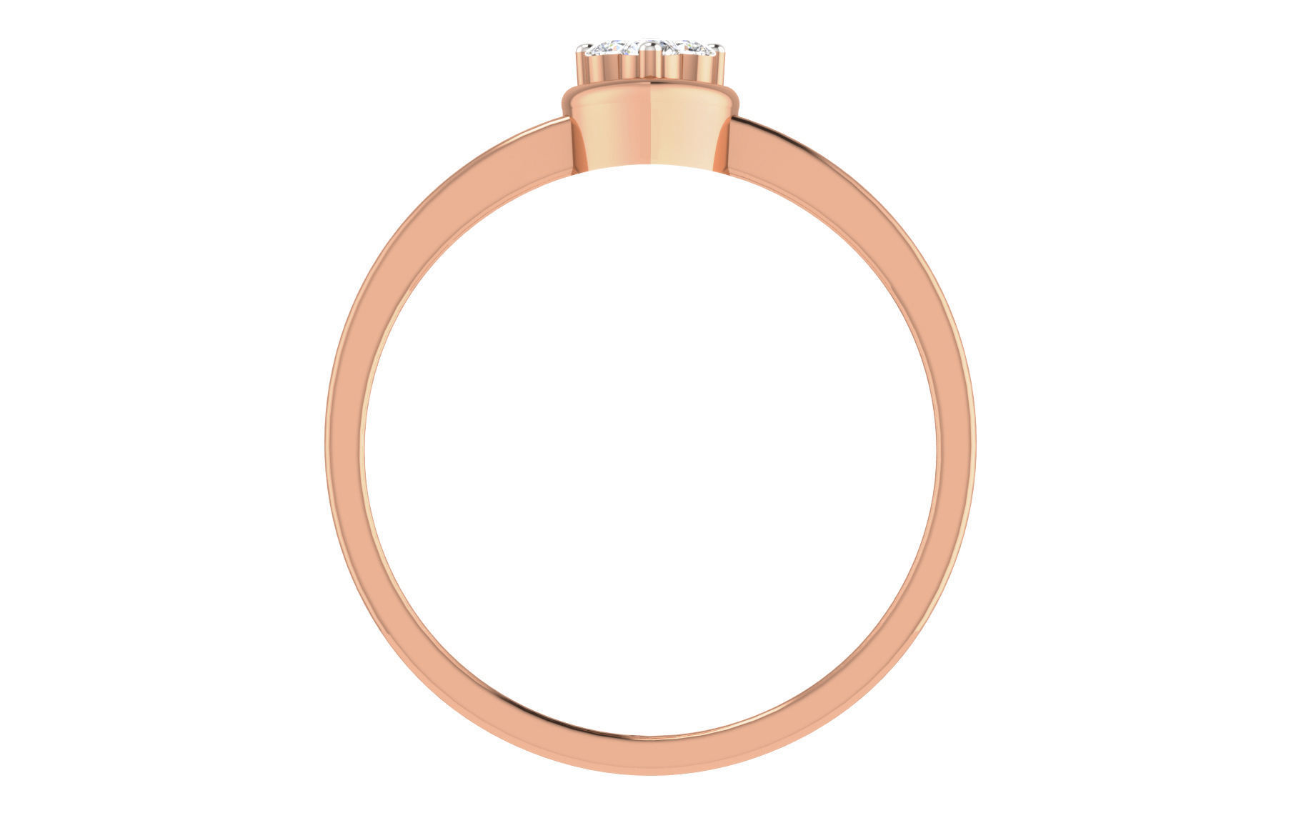 Women Diamond Ring 3dm stl render details 3D print model_2