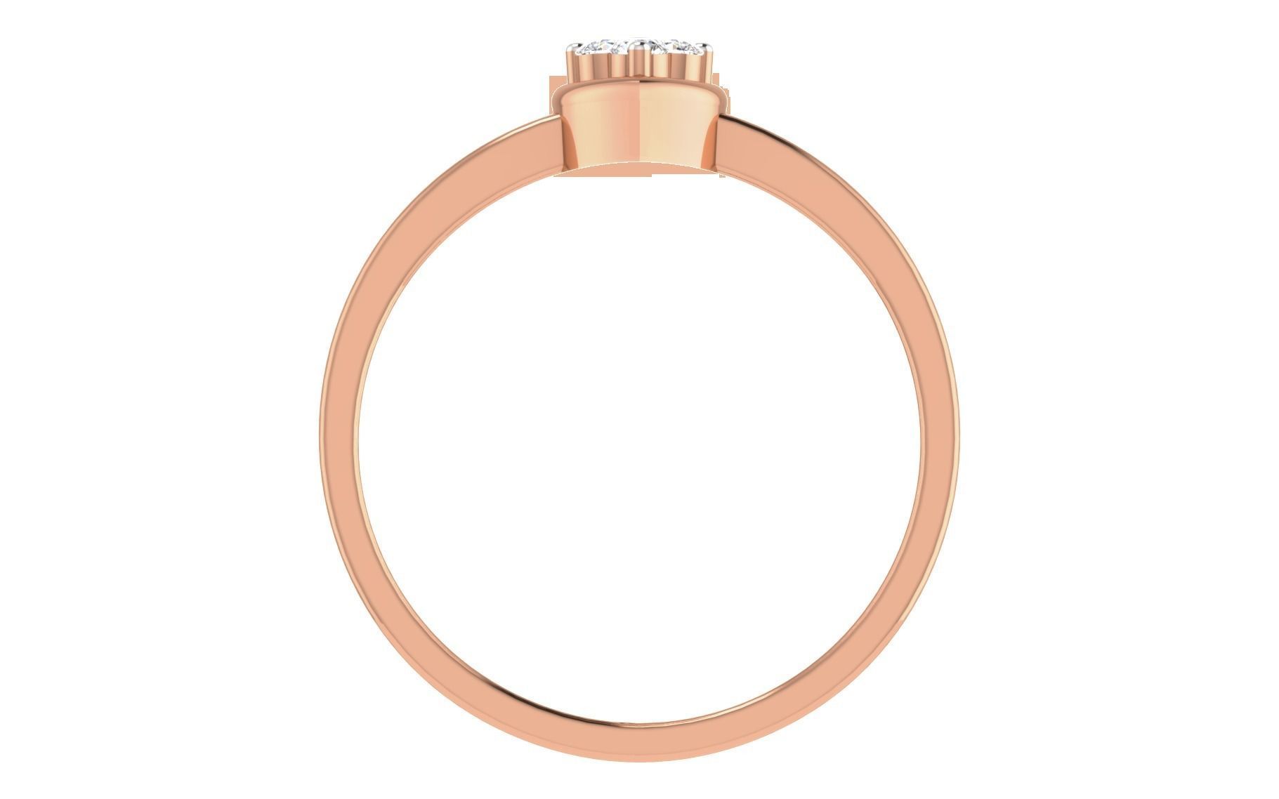 Women Diamond Ring 3dm stl render details 3D print model_3