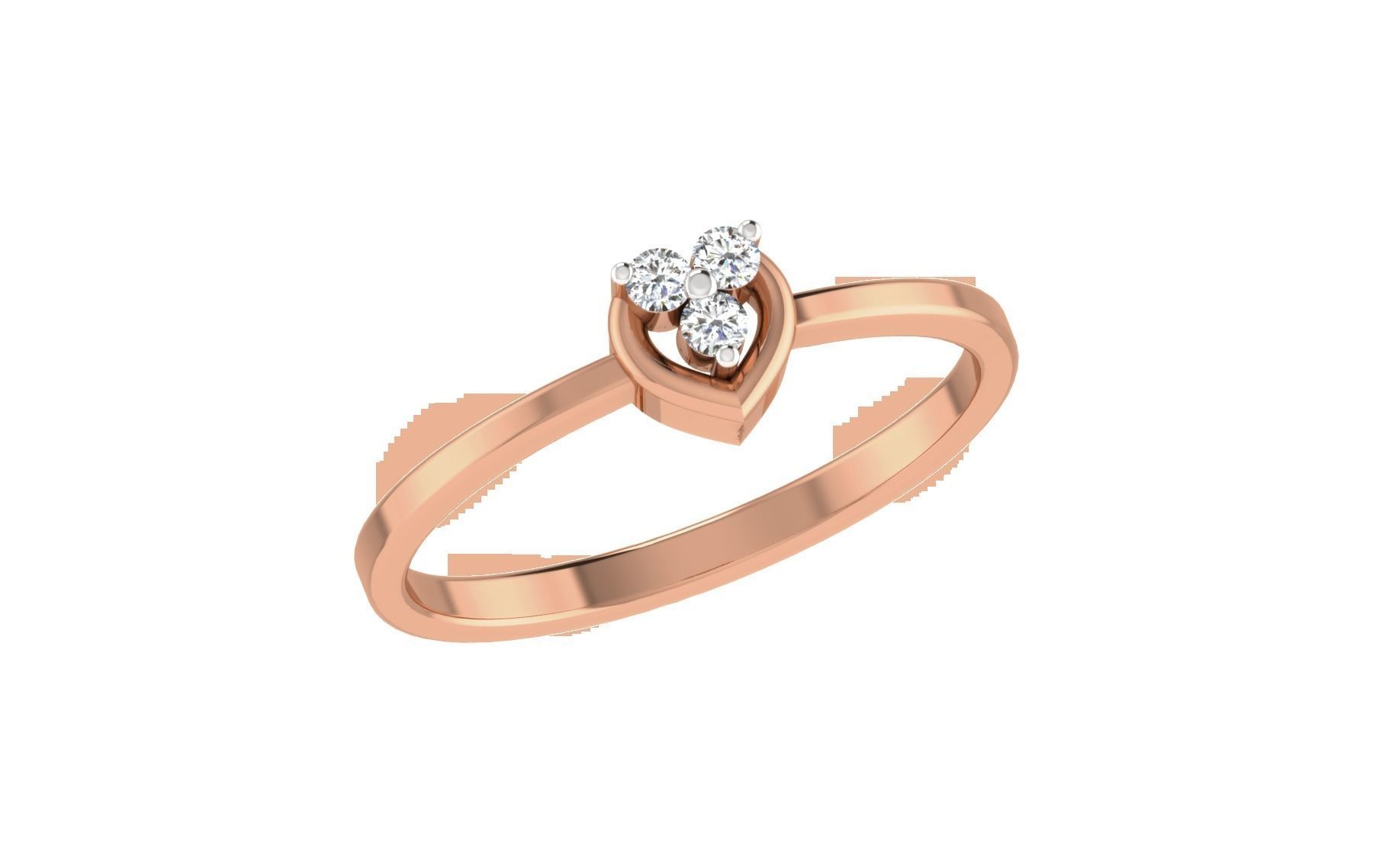 Women Diamond Ring 3dm stl render details 3D print model_1