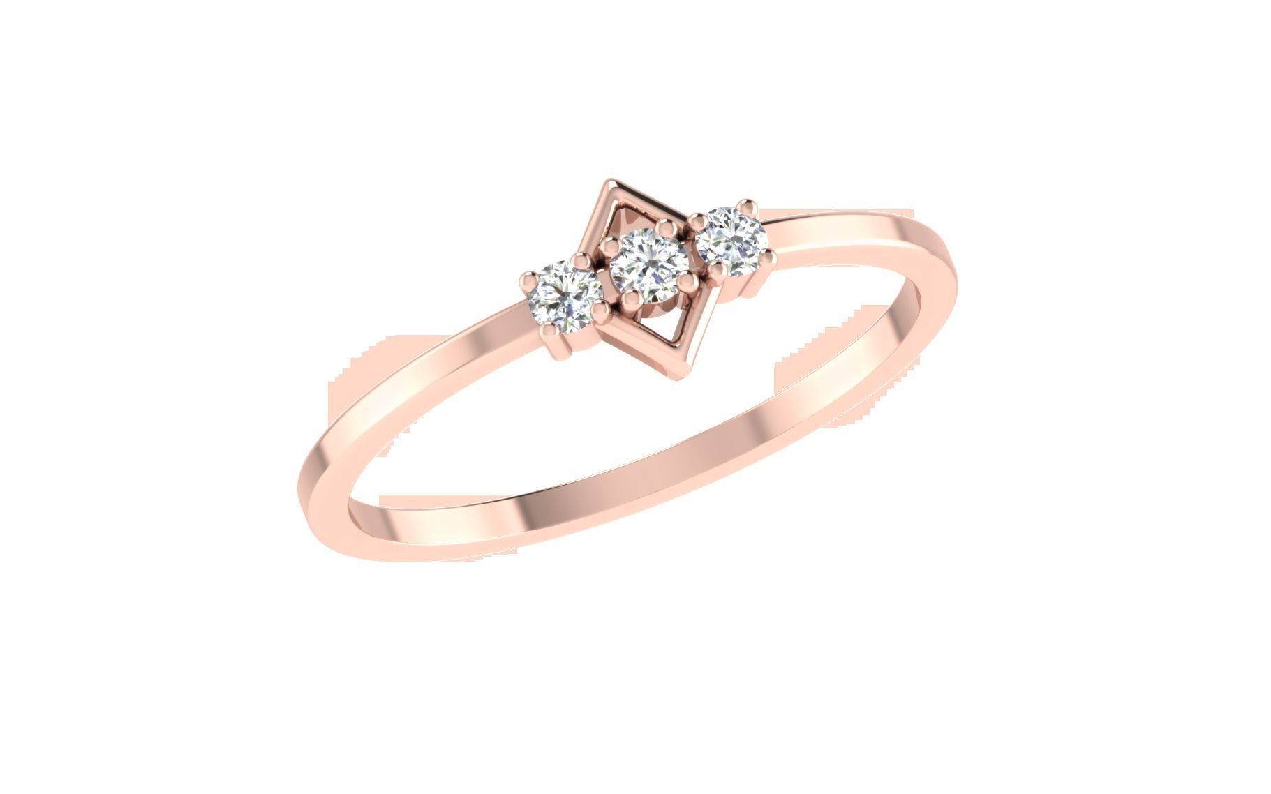 Women Diamond Ring 3dm stl render details 3D print model_1