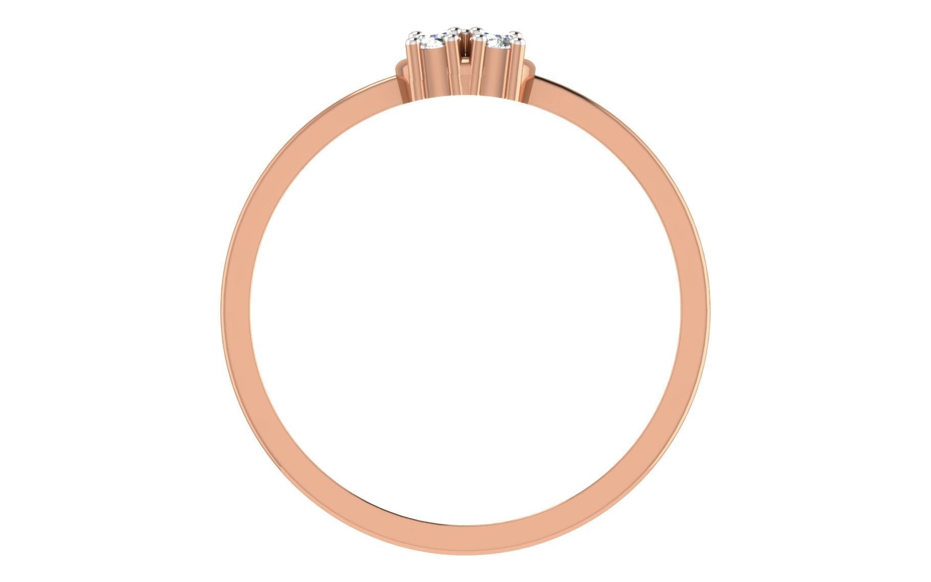 Women Diamond Ring 3dm stl render details 3D print model_3