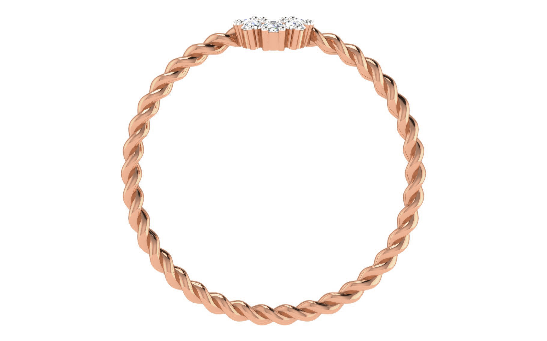 Women Diamond Ring 3dm stl render details 3D print model_2