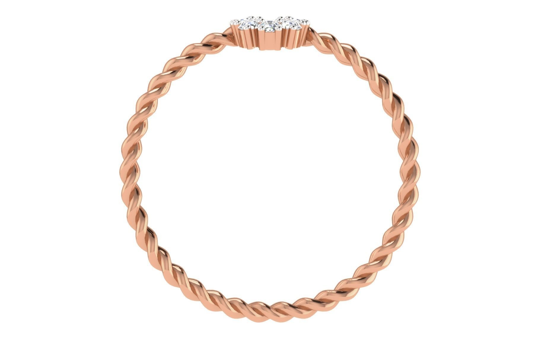 Women Diamond Ring 3dm stl render details 3D print model_3