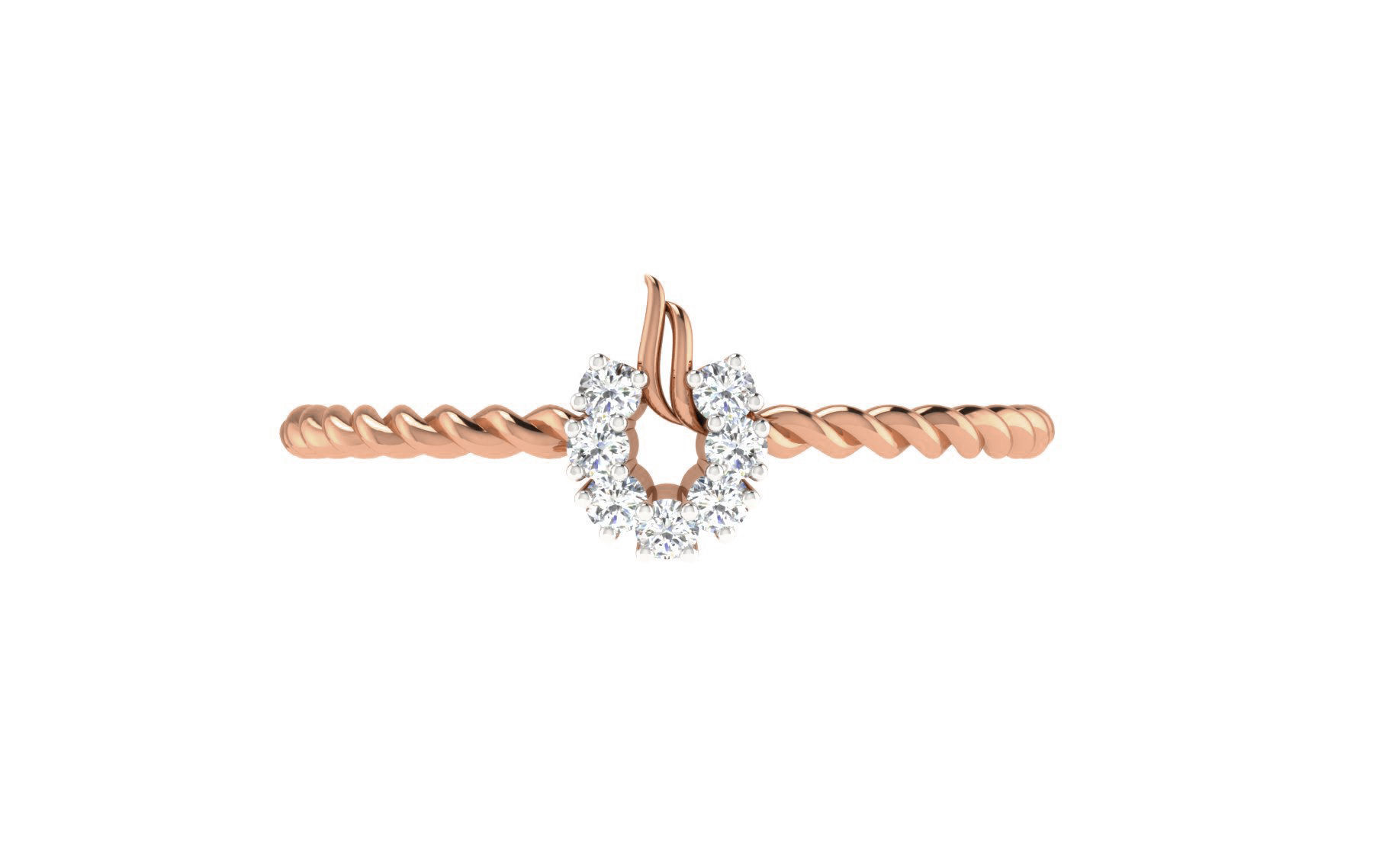 Women Diamond Ring 3dm stl render details 3D print model_7