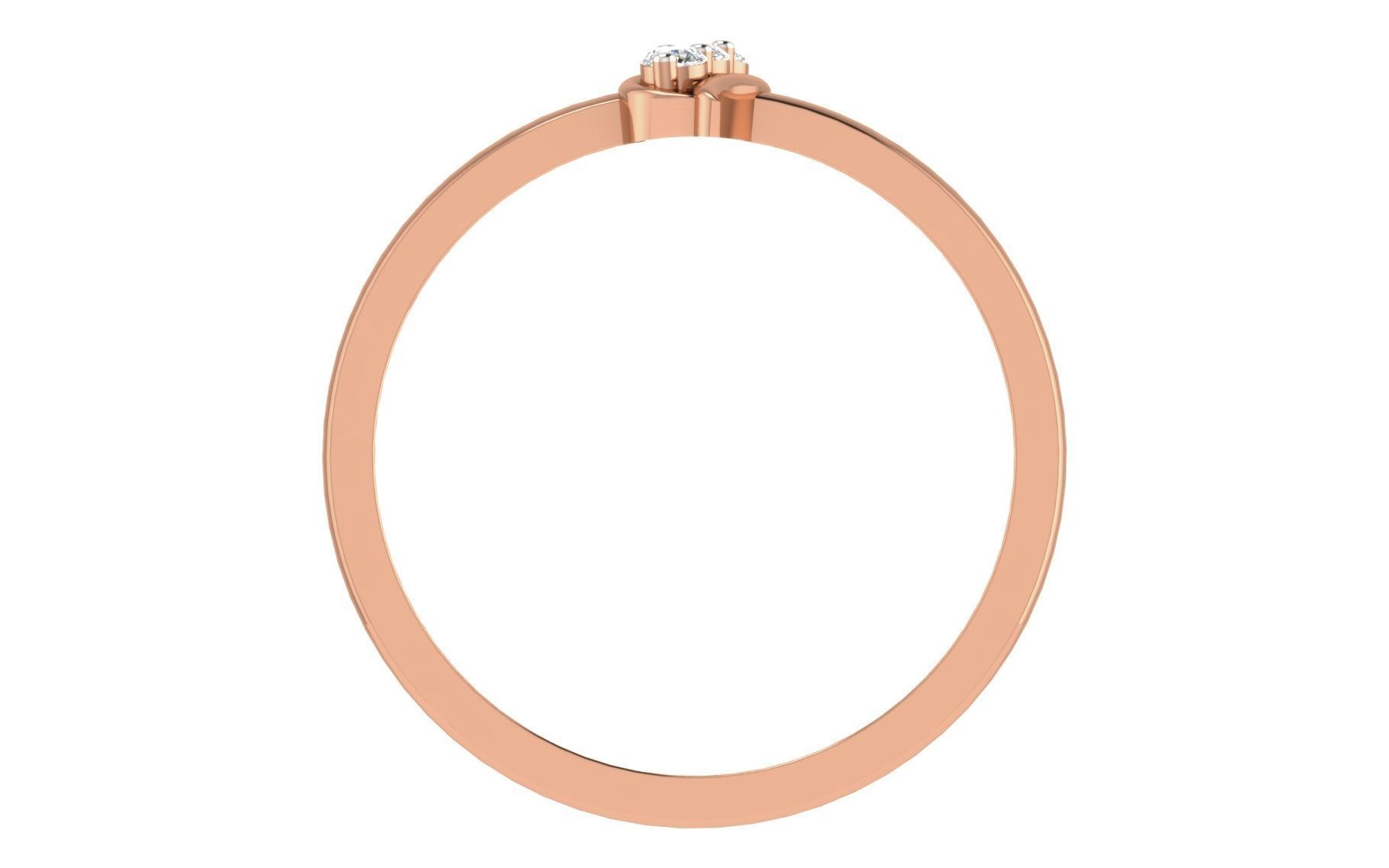 Women Diamond Ring 3dm stl render details 3D print model_3