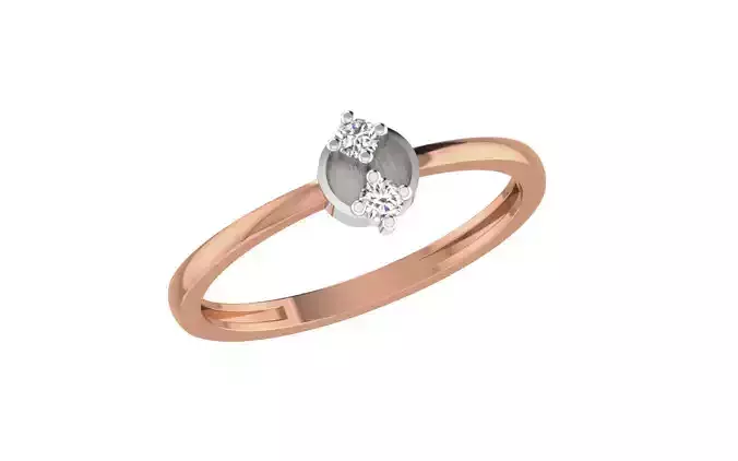 Women Diamond Ring 3dm stl render details