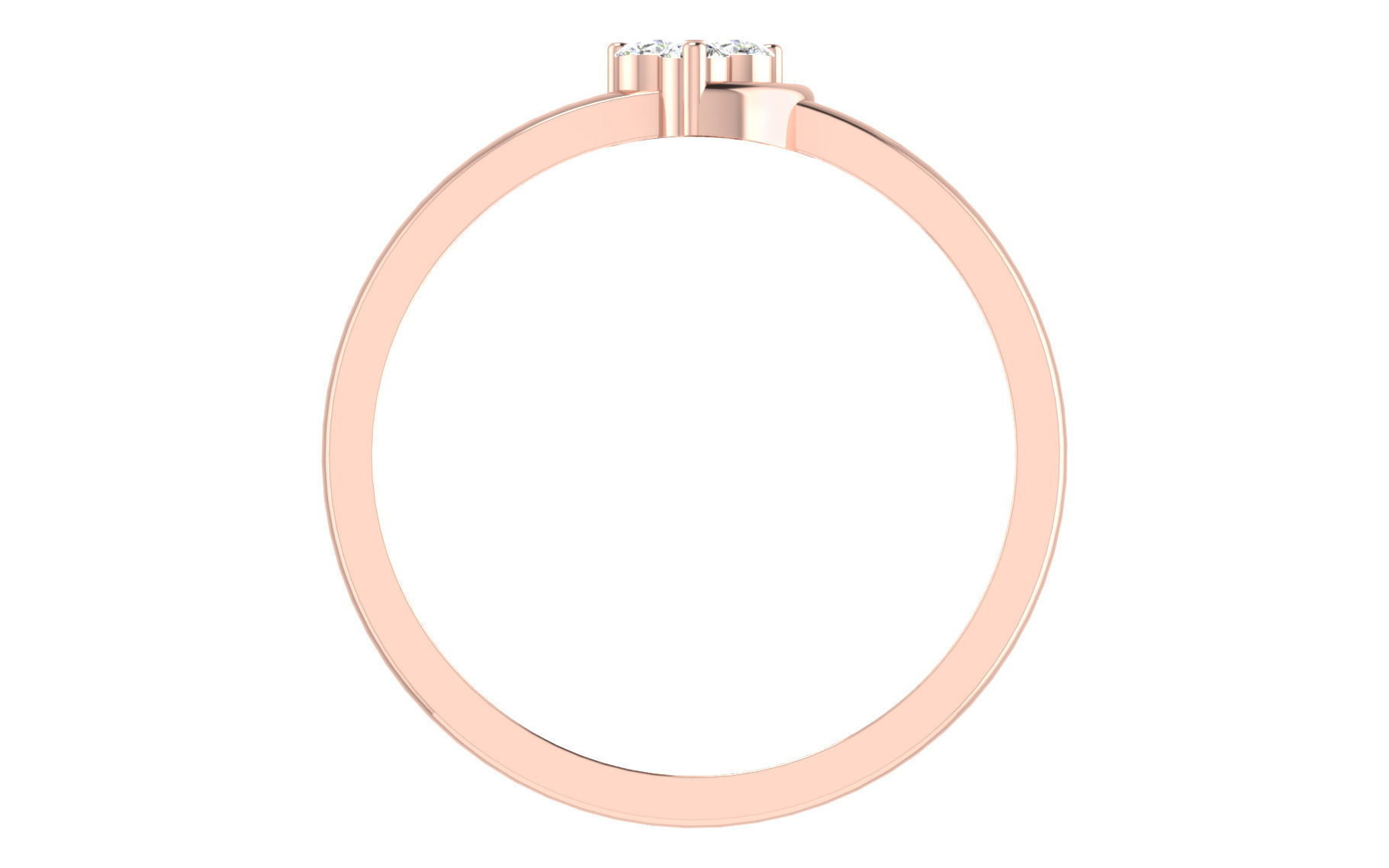 Women Diamond Ring 3dm stl render details 3D print model_3