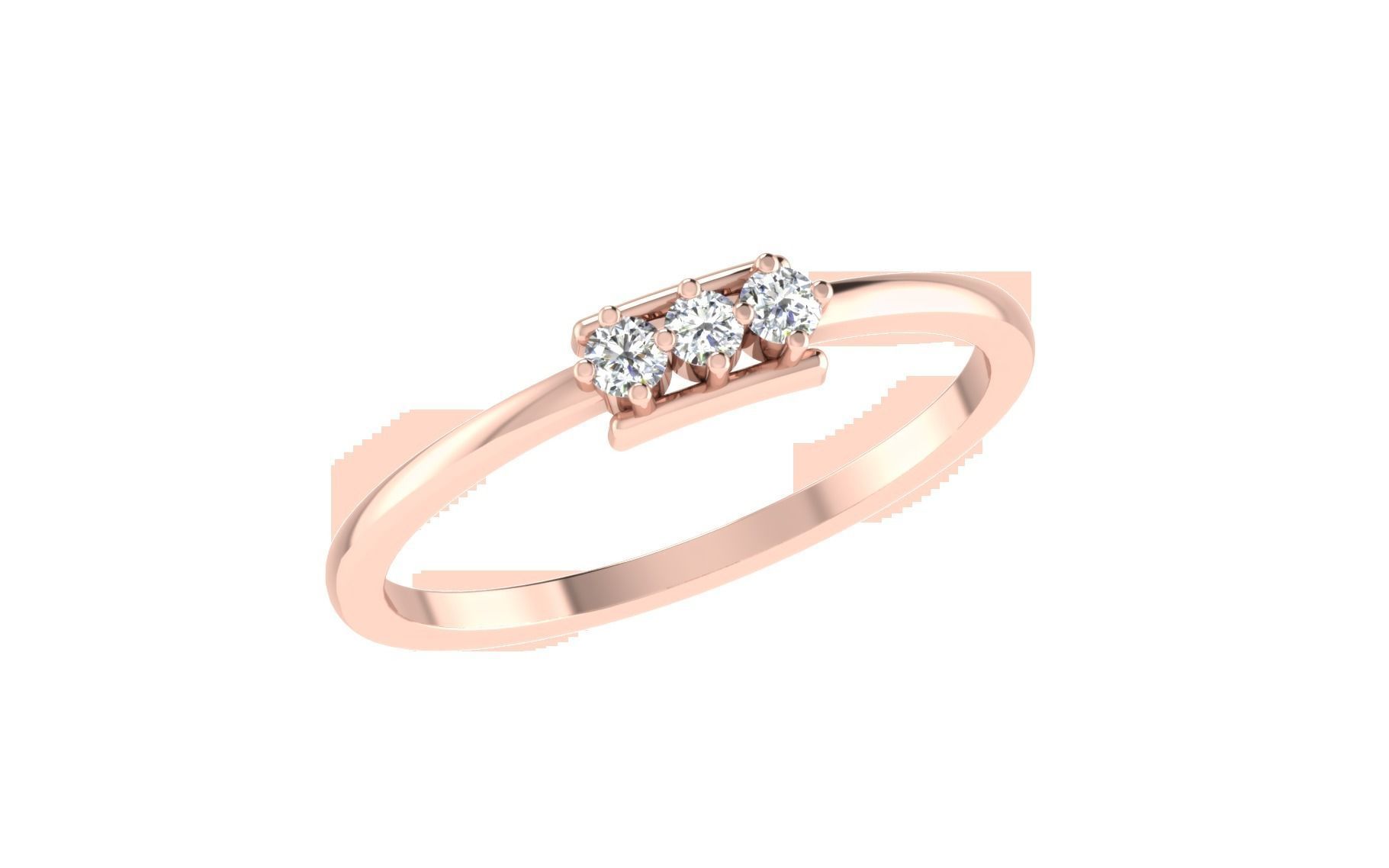 Women Diamond Ring 3dm stl render details 3D print model_2