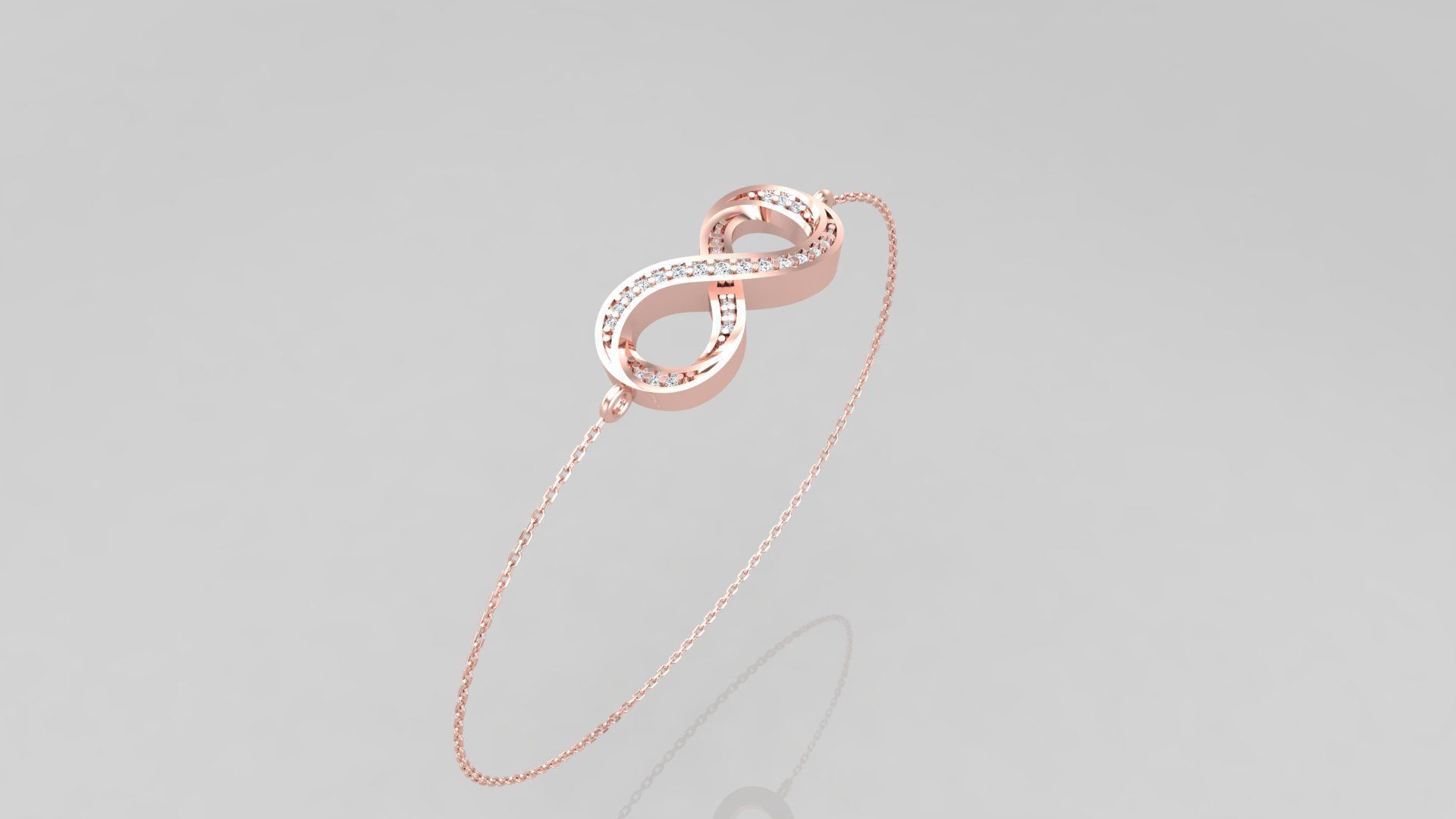 Bracelet B6 The luxury female bracelet with gem 3D print model_5
