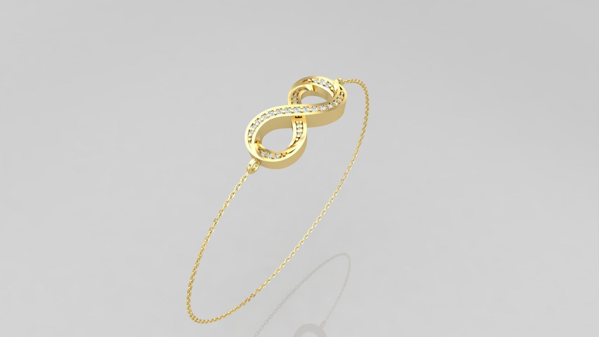 Bracelet B6 The luxury female bracelet with gem 3D print model_2