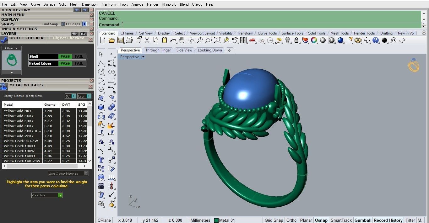 turquoise ring 3D print model_3