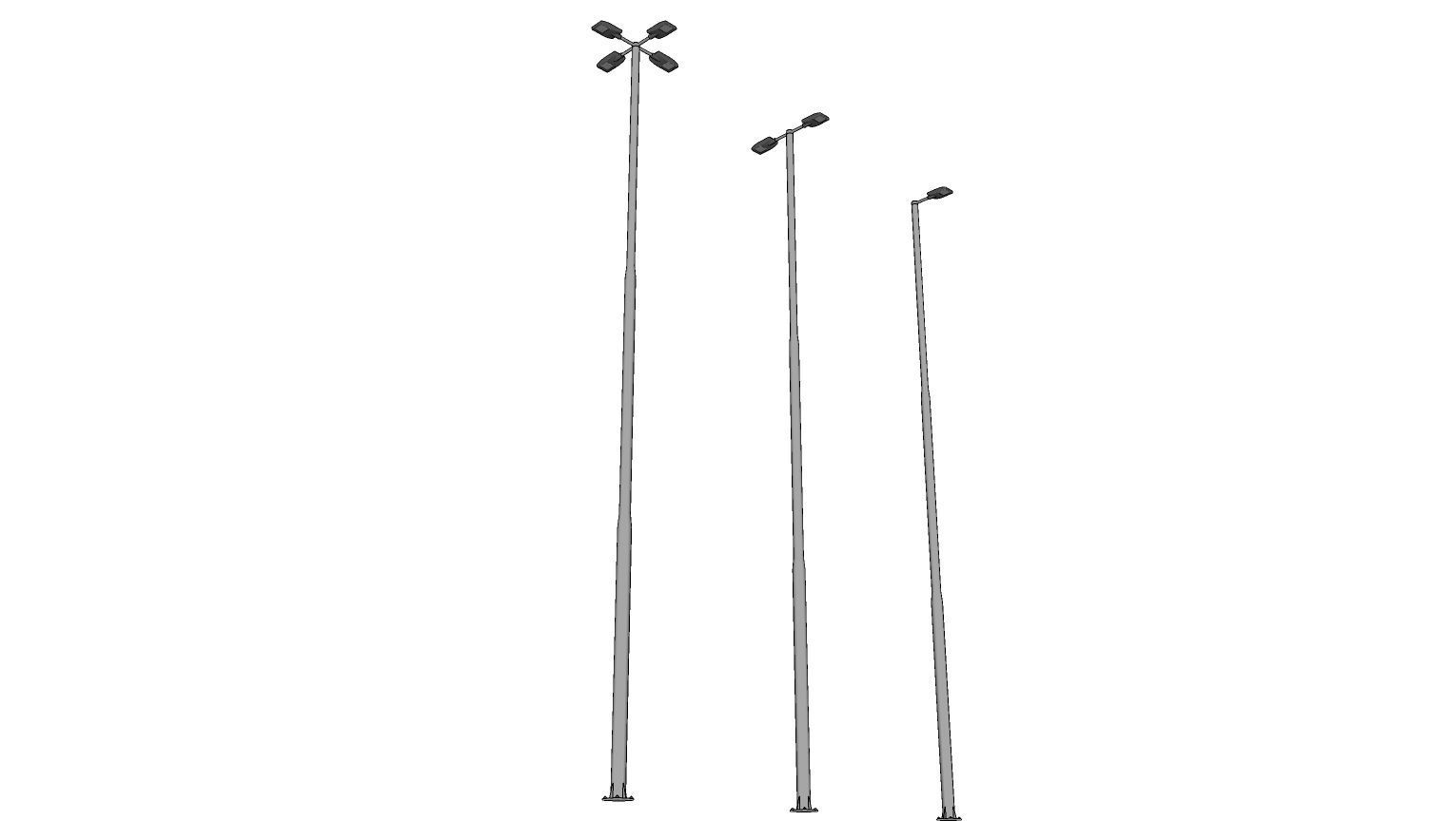Lamp Post - Light Pole - Light Post - Street Light - Group 10 3D model_2