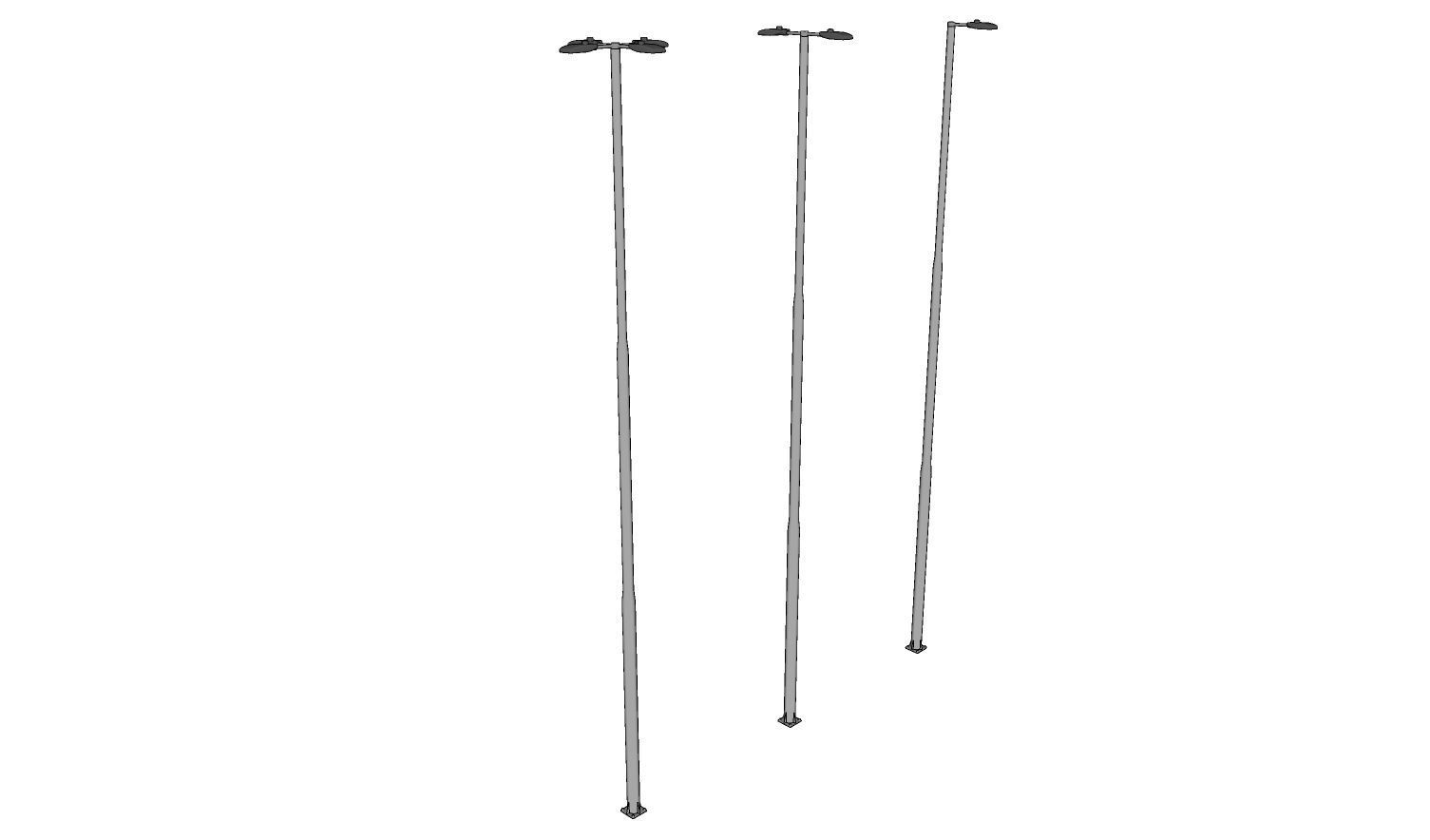 Lamp Post - Light Pole - Light Post - Street Light - Group 10 3D model_4