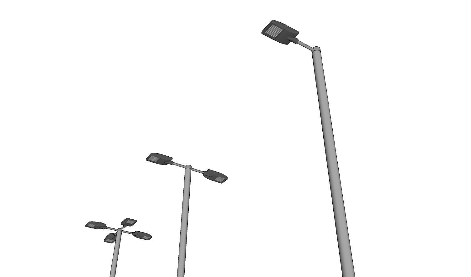 Lamp Post - Light Pole - Light Post - Street Light - Group 10 3D model_8