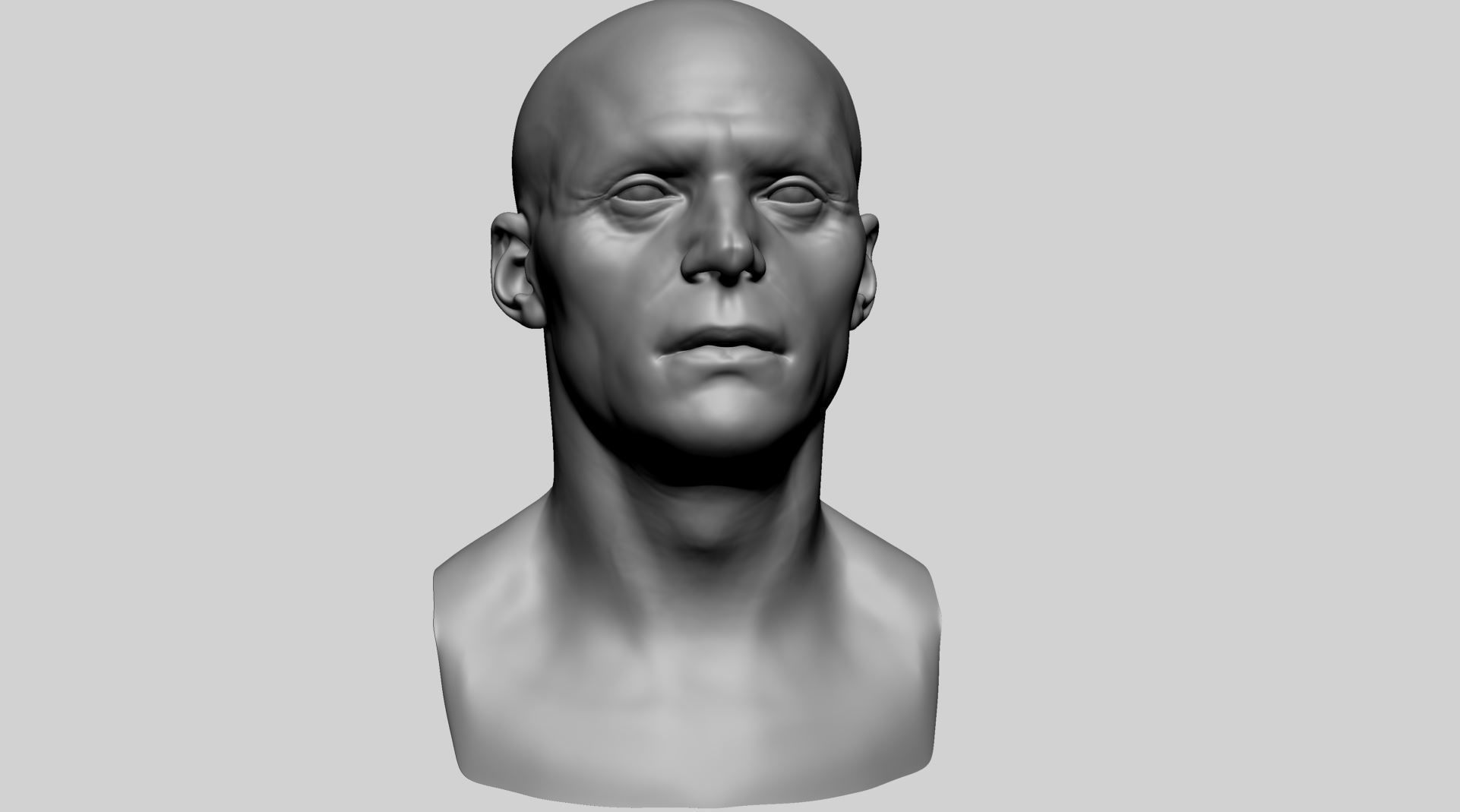 Male Head Basemesh C 3D model_1