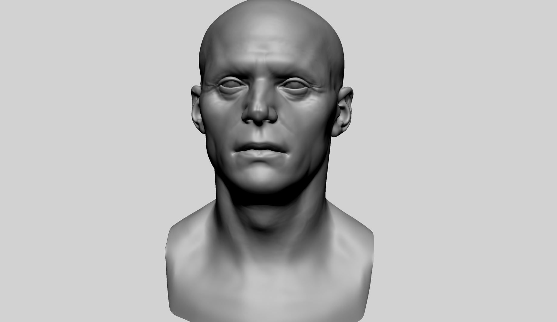 Male Head Basemesh C 3D model_9