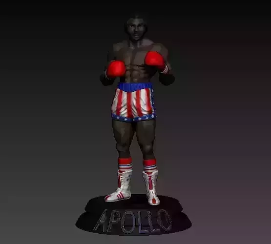 APOLLO boxing figurine with american flag