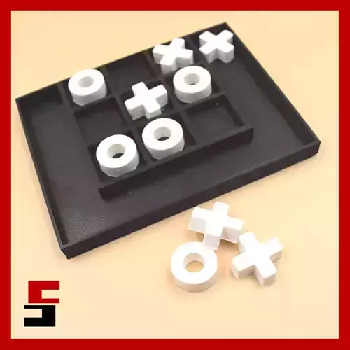 Tic-tac-toe Xs and Os noughts and crosses 3D print model