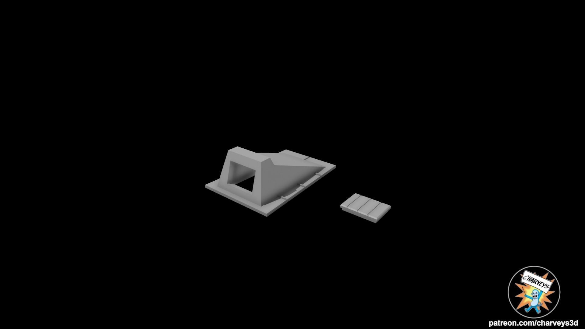 Star Wars Rebel Hangar Deck Light for action figures 3D print model_5