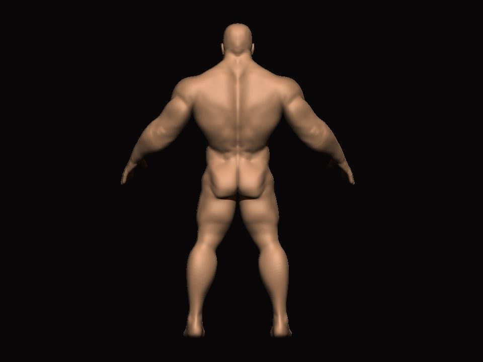 base mesh low poly Low-poly 3D model_3