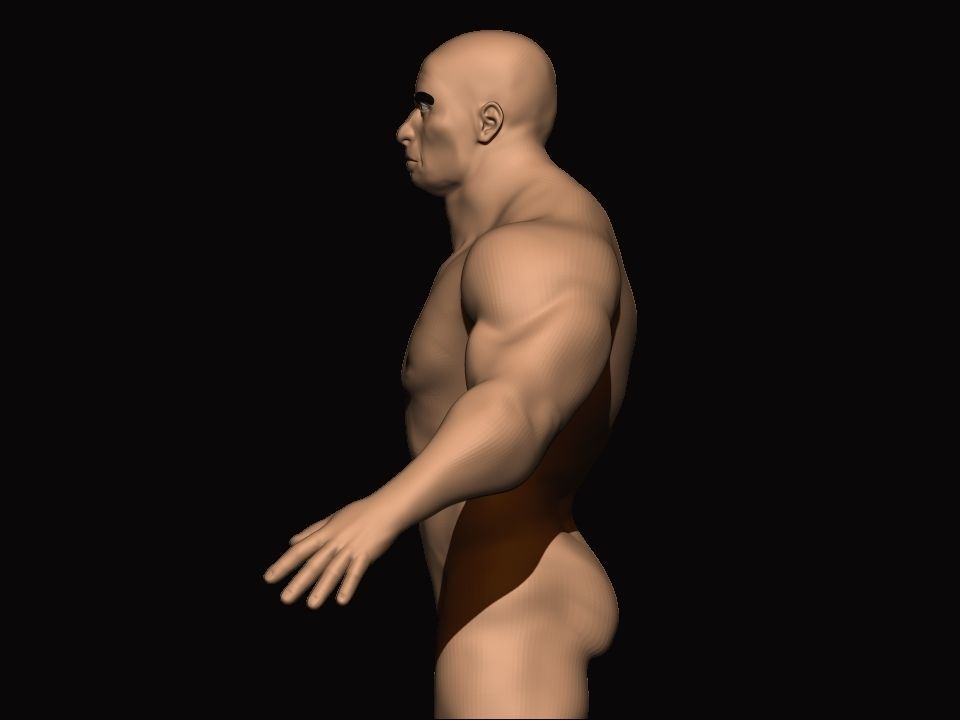 base mesh low poly Low-poly 3D model_4