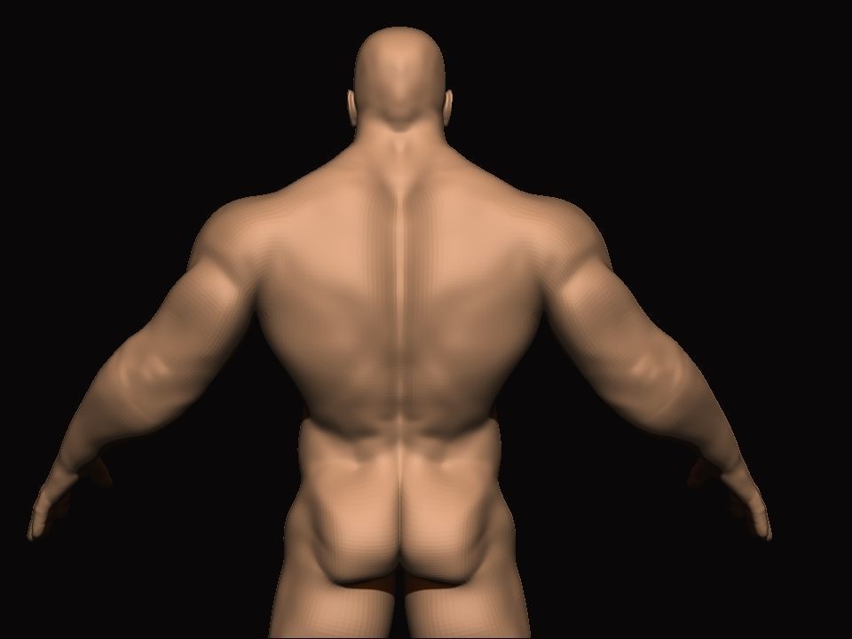 base mesh low poly Low-poly 3D model_5