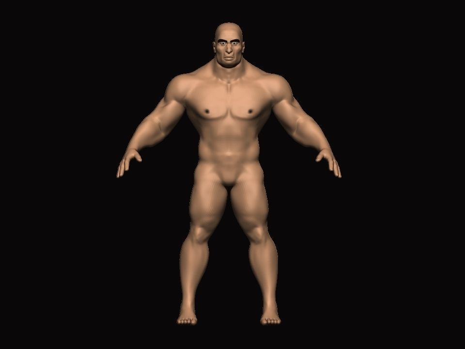 base mesh low poly Low-poly 3D model_1