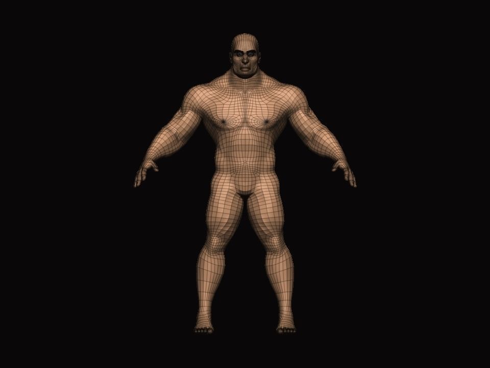 base mesh low poly Low-poly 3D model_6