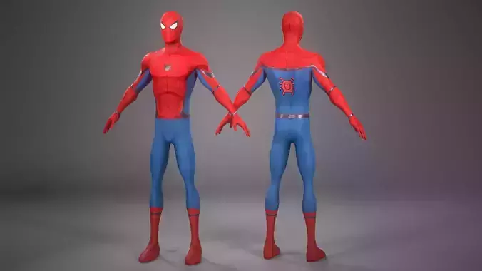 Stylized Spider Man Low-poly 3D model
