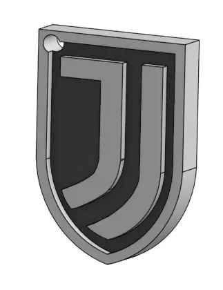 Juventus Keychain 3D print model_0