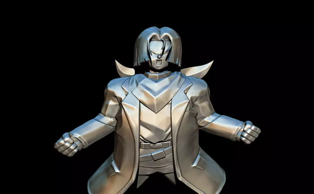 ANDROID-17 silver figure 3D print model_0