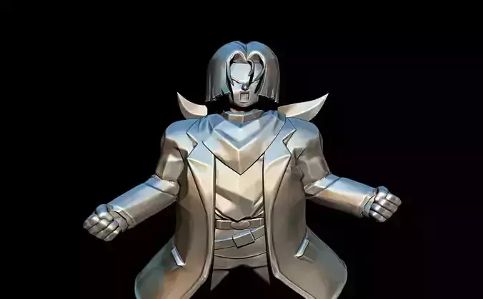 ANDROID-17 silver figure 3D print model