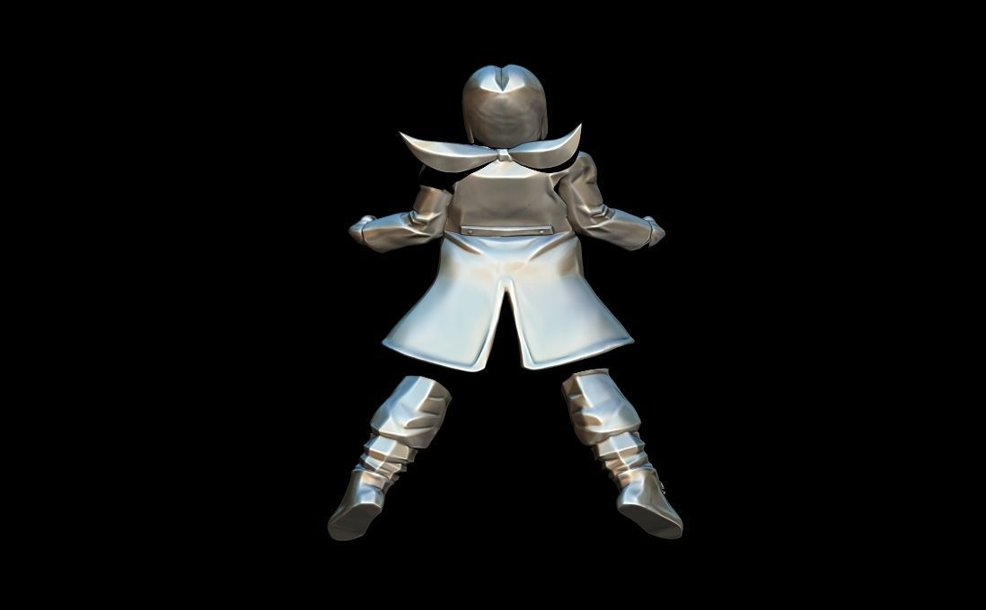 ANDROID-17 silver figure 3D print model_3