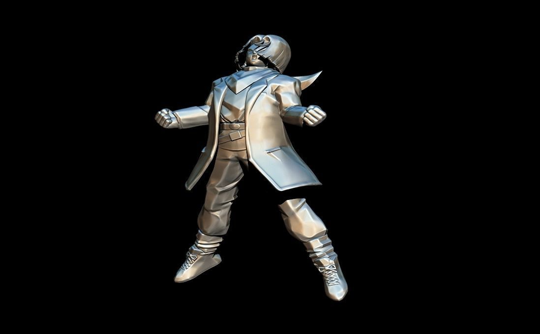 ANDROID-17 silver figure 3D print model_2