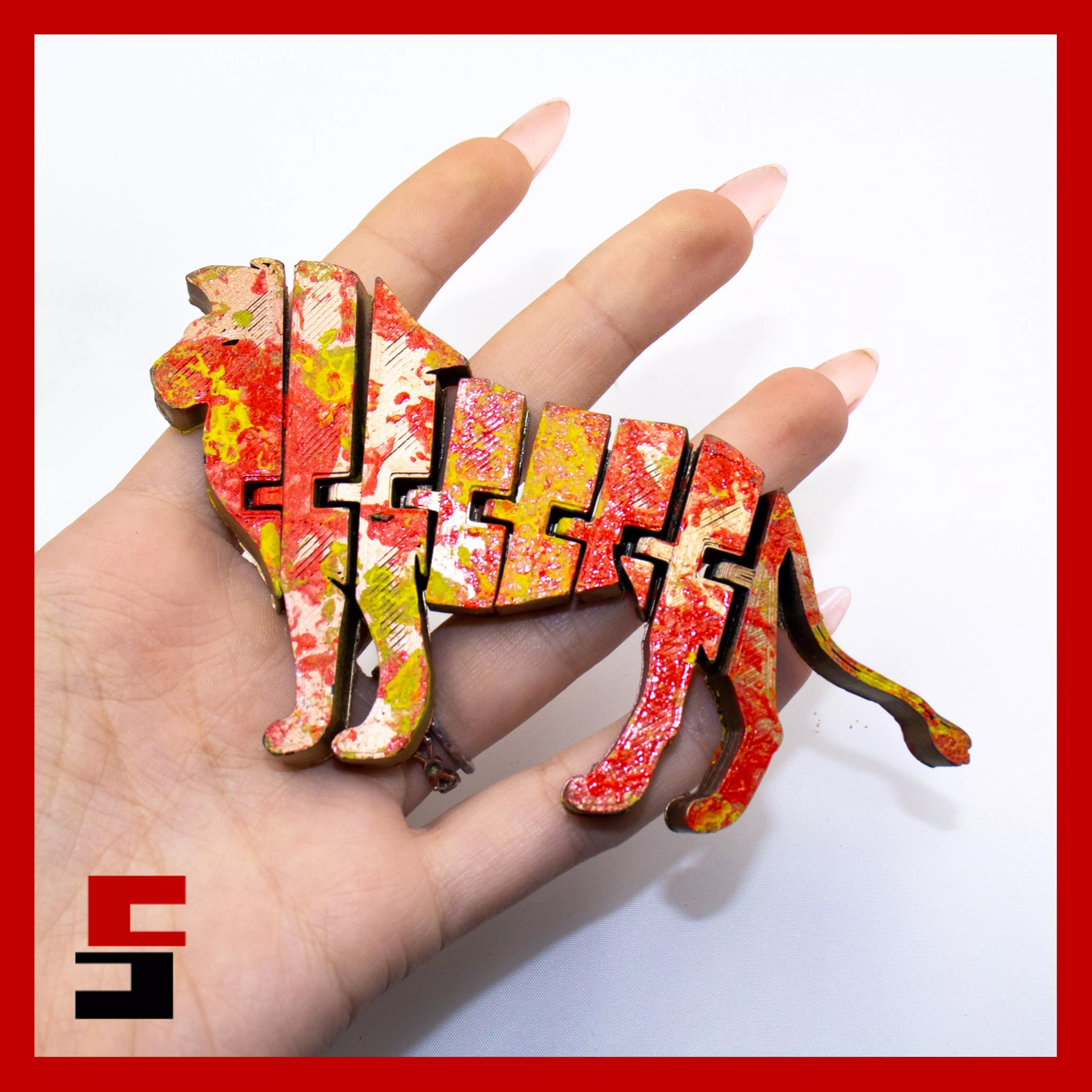 Flexi Lion 3D print model