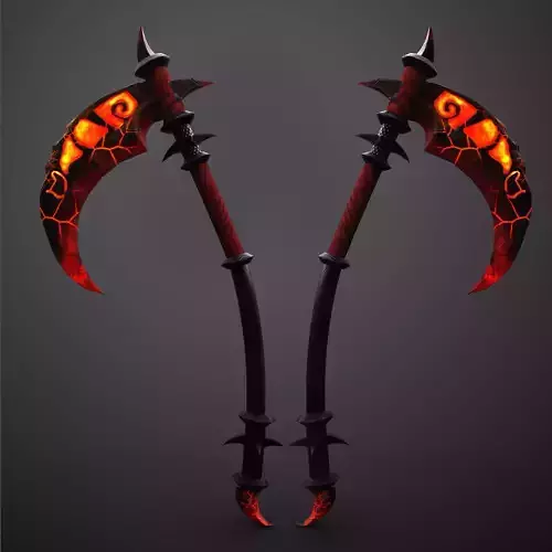 Fire scythe weapon