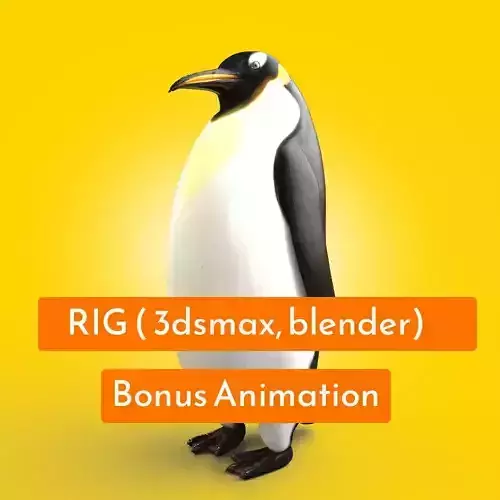 Penguin Plus Animation Low-poly 3D model