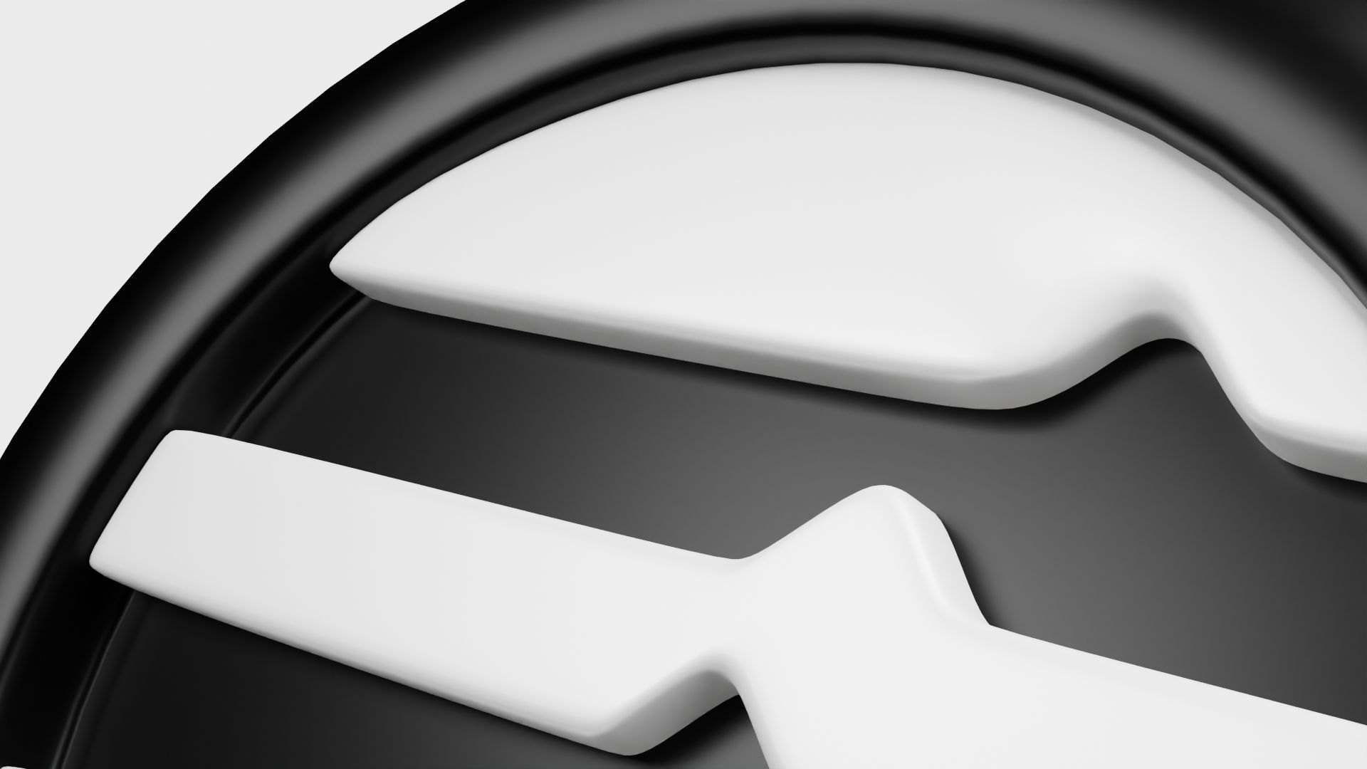 Aptos or APT Black Crypto Coin with cartoon style 3D model_4